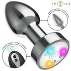 Plug Anale Vibrante in Metallo con Luci LED e Telecomando - Taglia M