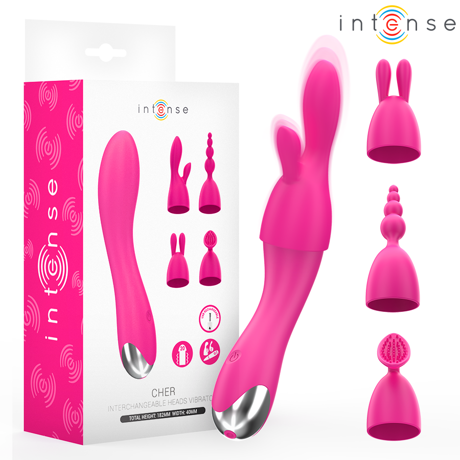 Vibratore Cher con 20 Modalità e Testine Intercambiabili