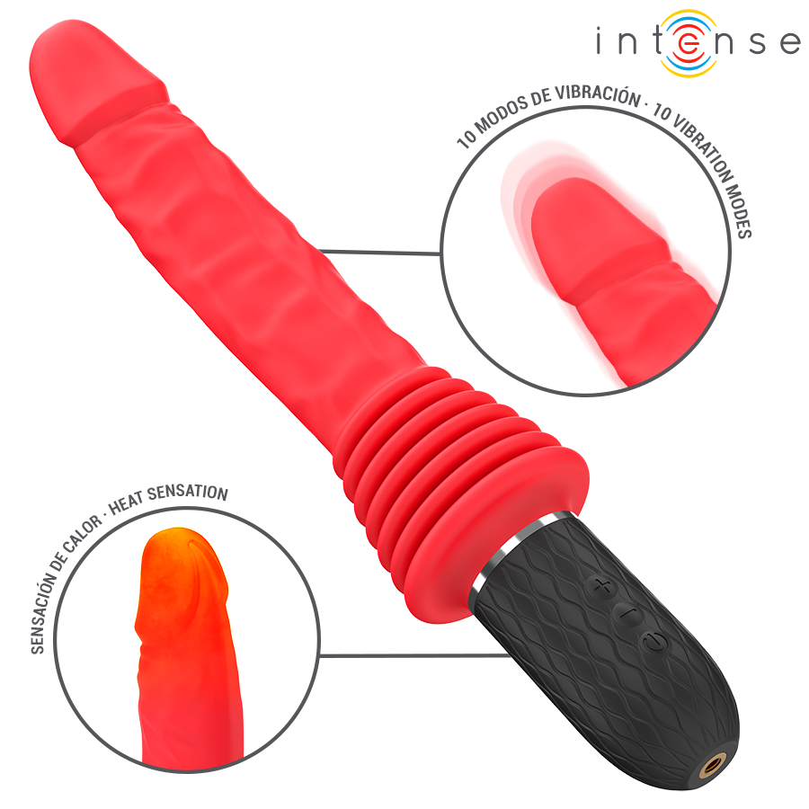 Cynthia – Vibratore a Spinta con Telecomando e Calore