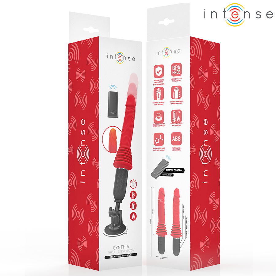Cynthia – Vibratore a Spinta con Telecomando e Calore