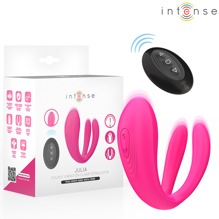Julia – Doppio Vibratore Stimolatore a Morsetto con Telecomando