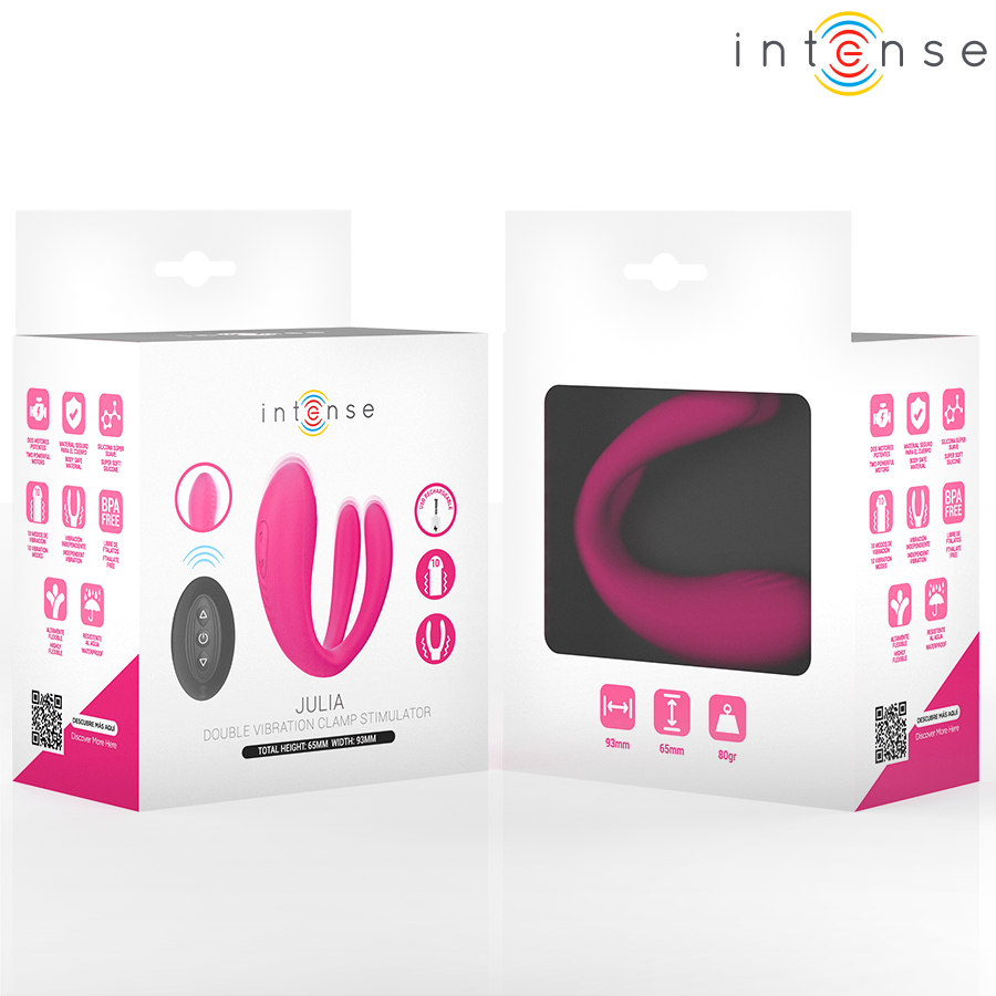 Julia – Doppio Vibratore Stimolatore a Morsetto con Telecomando