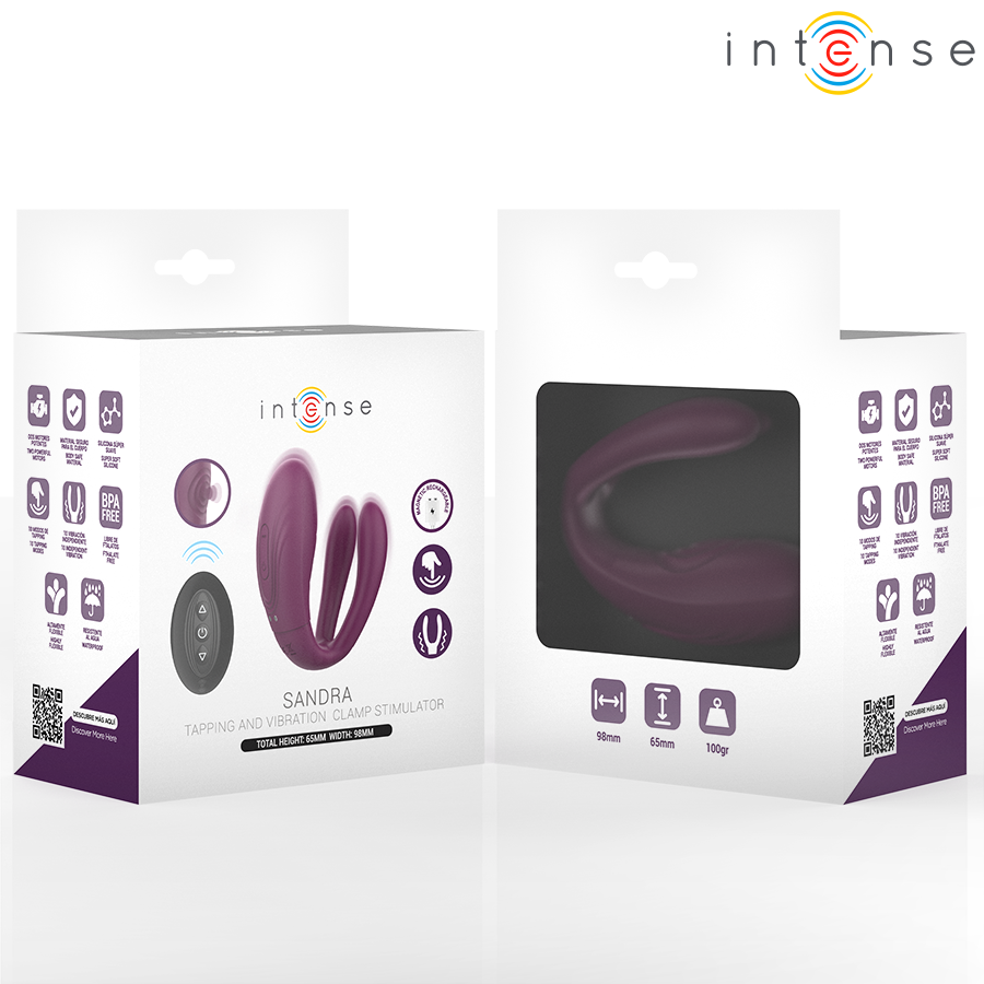 Stimolatore a Morsetto con Vibrazione e Tapping Sandra con Telecomando