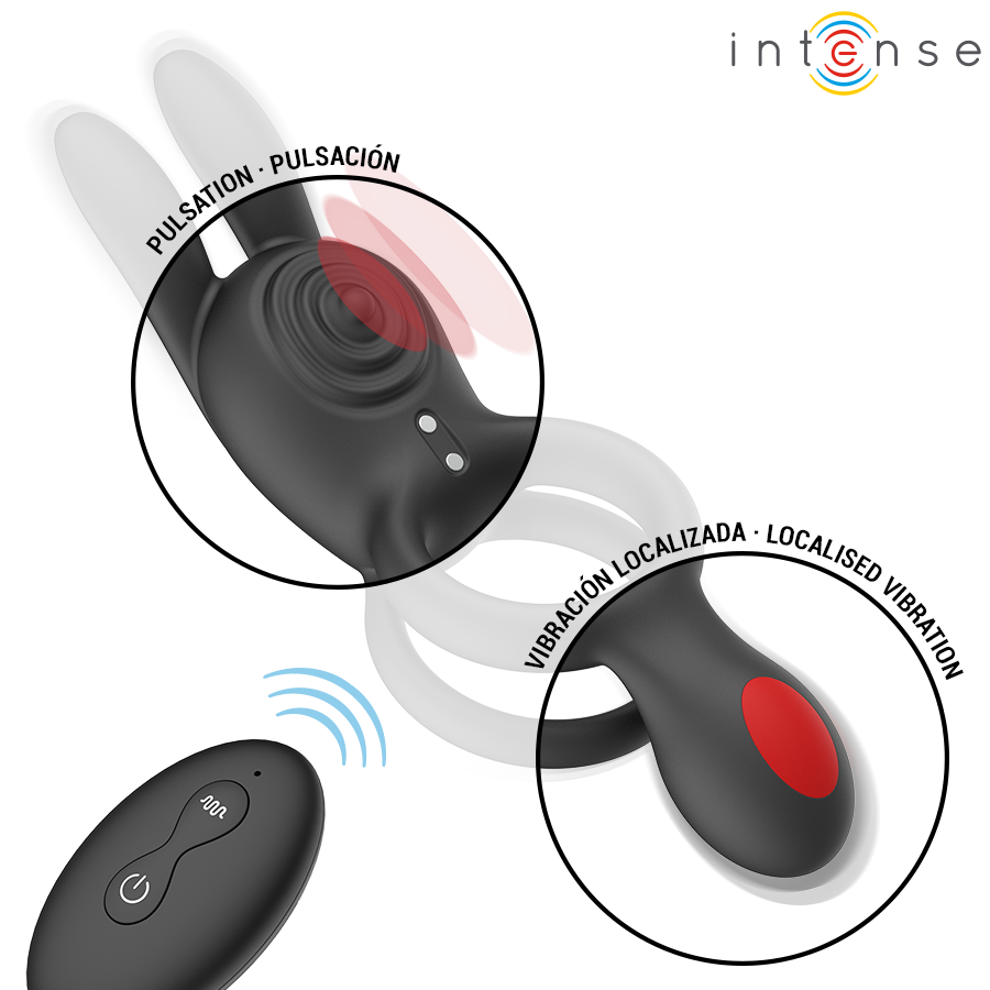Quinn – Anello a Doppia Vibrazione con Telecomando
