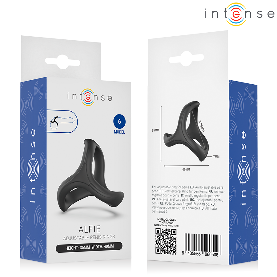 Alfie – Anello per Pene Triplo Regolabile Modello 6