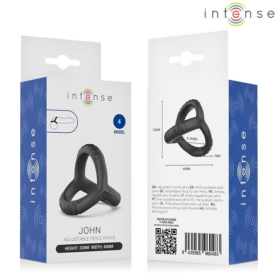 John – Anello per Pene Triplo Regolabile Modello 4