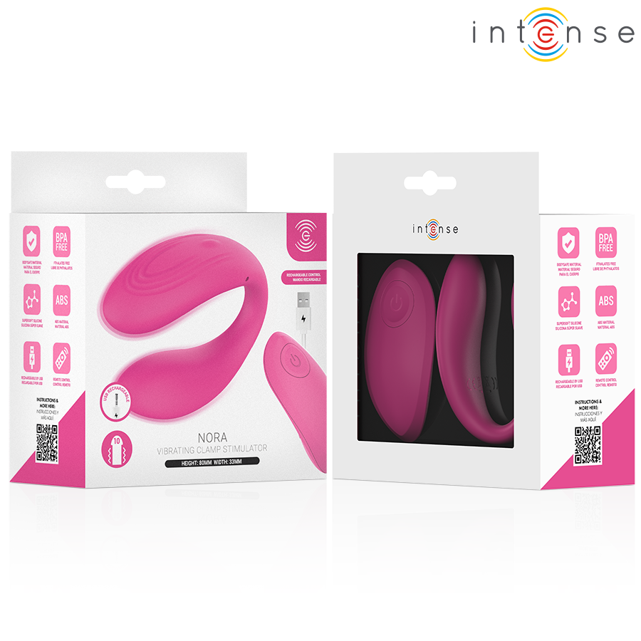 Nora – Stimolatore Vibrante a Morsetto Rosa