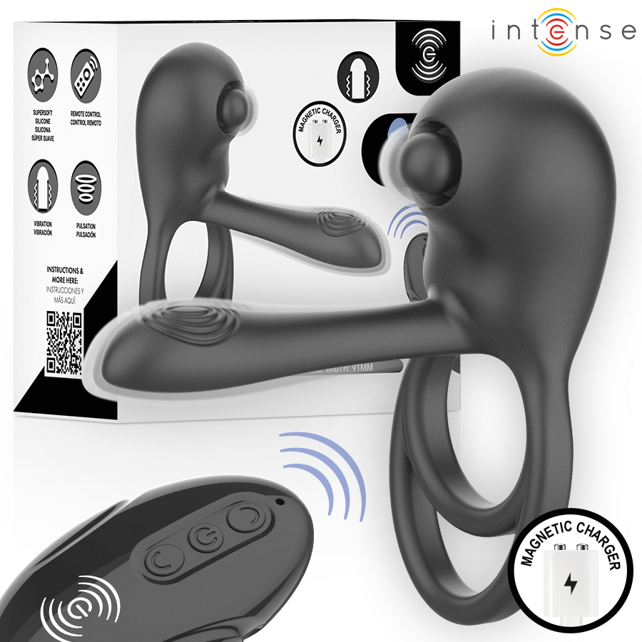 Spike – Anello Vibrante Doppio con Telecomando