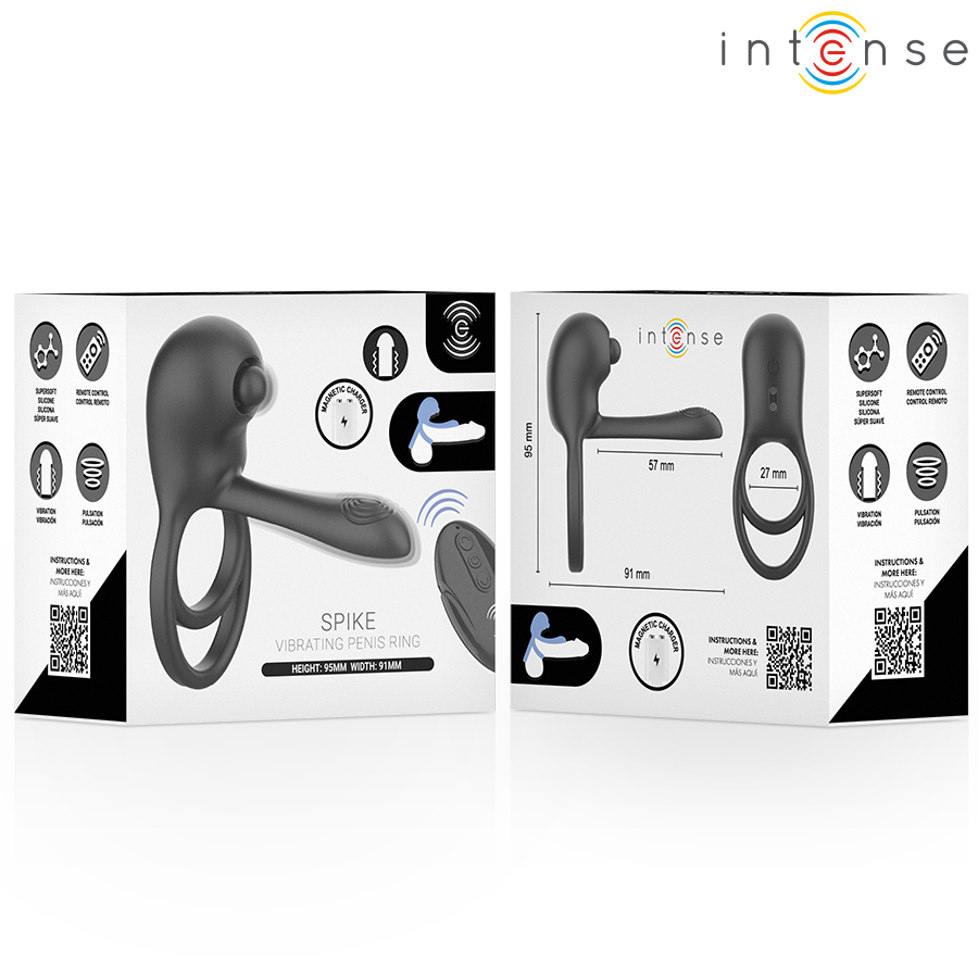 Spike – Anello Vibrante Doppio con Telecomando