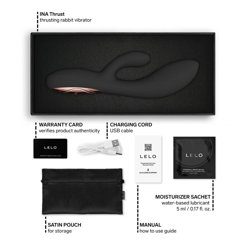 LELO Ina Thrust – Rabbit Nero