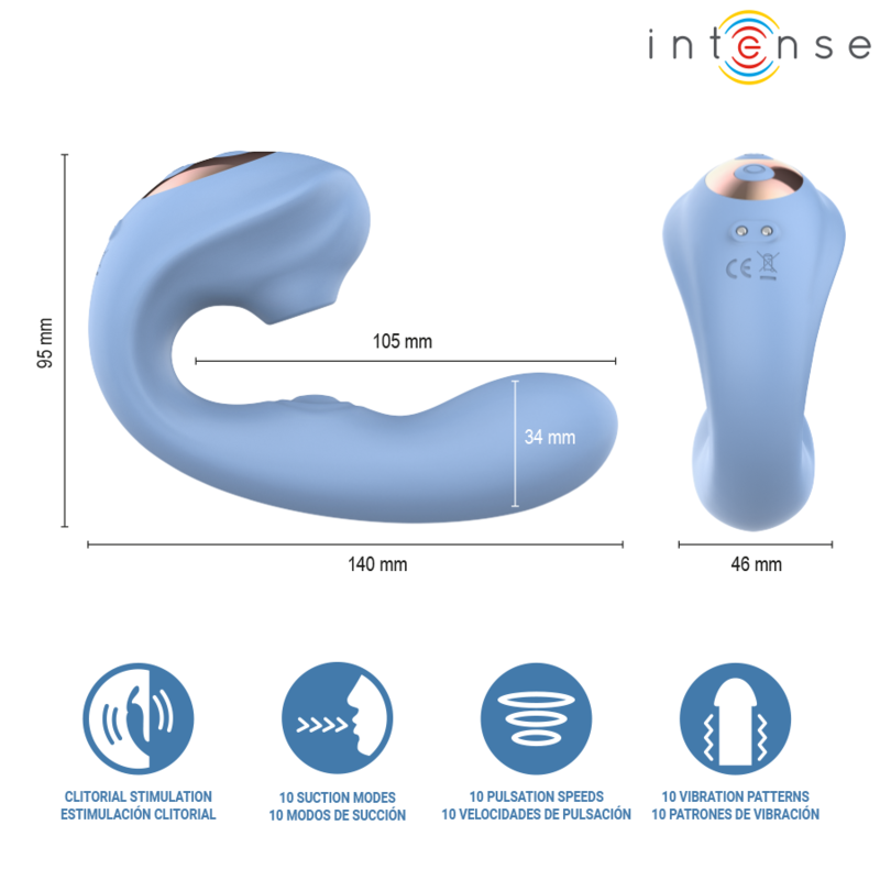 Stimolatore Clitorideo Multifunzione Gina Blu