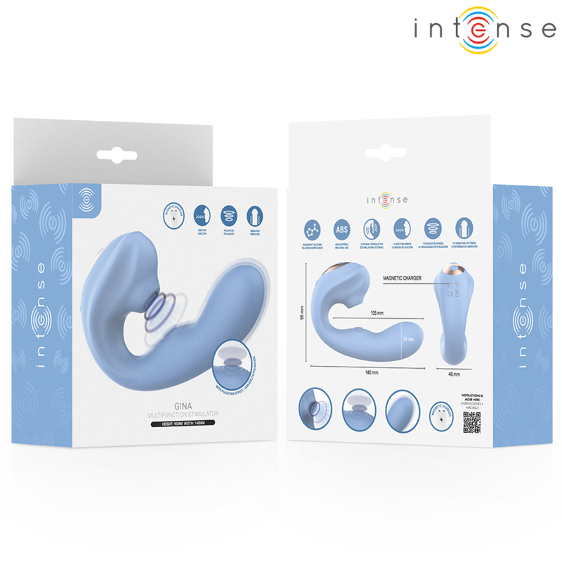 Stimolatore Clitorideo Multifunzione Gina Blu