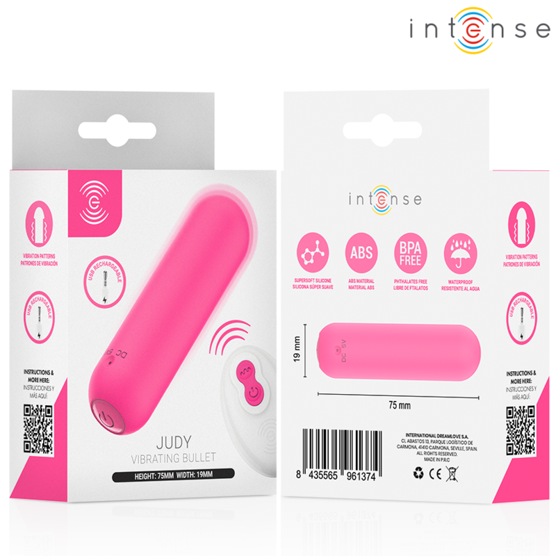Judy – Vibratore Ricaricabile a Forma di Bulbo con Telecomando Rosa