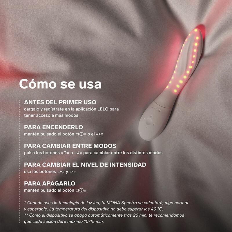 LELO Mona Spectra – Massaggiatore Intimo con Luce Rossa