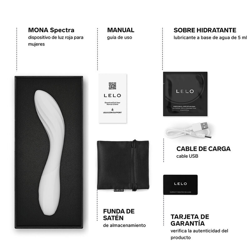 LELO Mona Spectra – Massaggiatore Intimo con Luce Rossa
