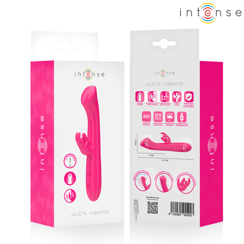 Julieta – Vibratore Coniglio 18,6 cm 10 Vibrazioni Rosa