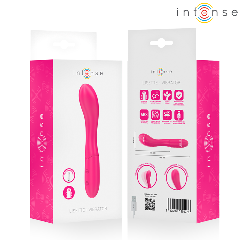 Lisette – Vibratore 19 cm Flessibile 10 Vibrazioni Rosa
