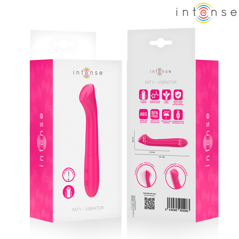 Vibratore Paty 19 cm Flessibile 10 Vibrazioni Modello 2 Rosa